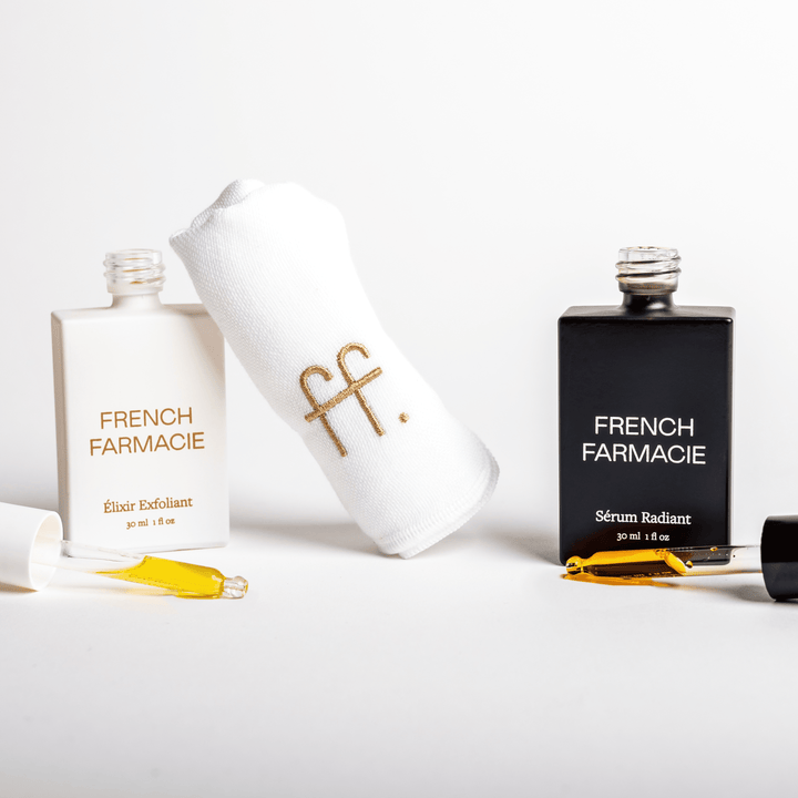 glowing skincare routine Le Duet skincare set