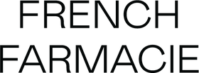 Black text 'FRENCH FARMACIE' on a white background